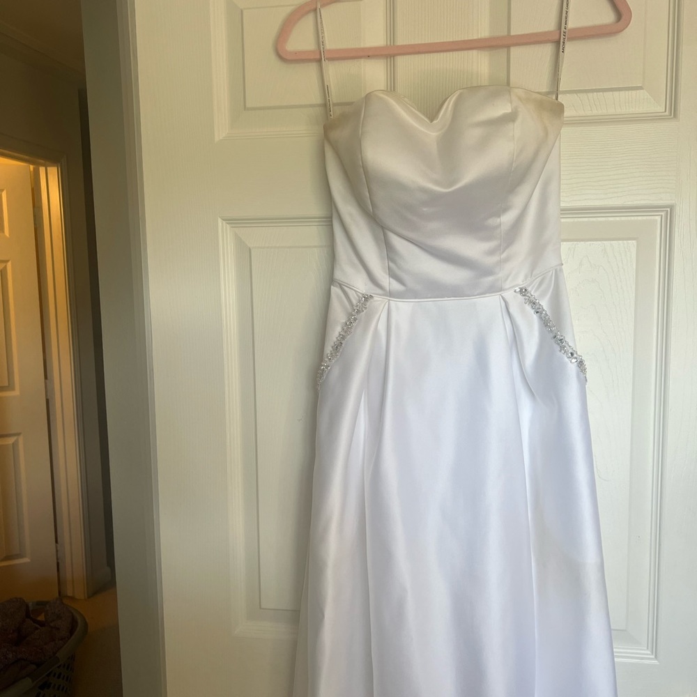 White dress, gown with studs